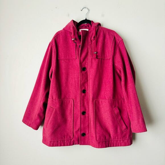 A New Day Duffel zip up pink Overcoat Women's Hooded Jacket woman’s XXL - Picture 1 of 9